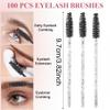 100 Black Disposable Eyelash Brushes view 3