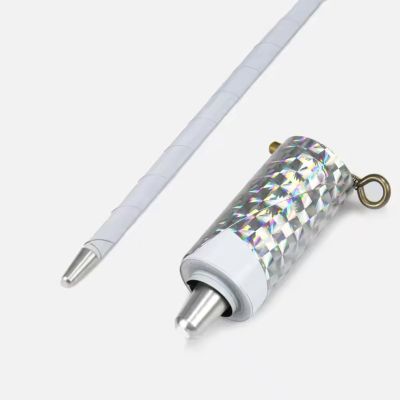 PEHHAH Metal Magic Trick Prop Long Appearing Cane, Multiple Colors Available for Professional Magicians, Stage and Street (White)
