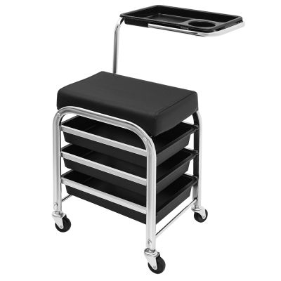 Manicure Storage Cart with 4 Universal Casters, Tool Organizer, and 100 kg Capacity