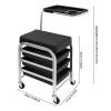 Manicure Storage Cart with 4 Universal Casters, Tool Organizer, and 100 kg Capacity view 2