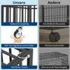 107 cm Heavy-Duty Metal Dog Crate with 3 Doors, Escape-Resistant Indoor Crate with Wheels and Tray, Extra-Large Crate for Large Dogs, Easy to Clean (Black) view 4