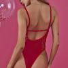 HEONSATI Sexy Women's Lace and Mesh Lingerie Bodysuit Set view 4