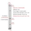Generic Iron Stair Baluster for Fall Protection, Adjustable Spindles for Attic and Hallway Stairs, Level and Inclined Stairs, Gold, 145 cm (57.1 in/4.8 ft) view 2