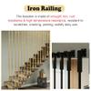 Generic Iron Stair Baluster for Fall Protection, Adjustable Spindles for Attic and Hallway Stairs, Level and Inclined Stairs, Gold, 145 cm (57.1 in/4.8 ft) view 4