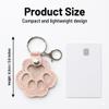 WUFKOP 3-Piece Set of Leather Dog Paw Keychains, Pet Hair Keepsake Charms for Deceased Pets view 2
