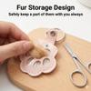 WUFKOP 3-Piece Set of Leather Dog Paw Keychains, Pet Hair Keepsake Charms for Deceased Pets view 3