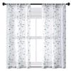 LONGCAO Sheer Voile Curtain with Rod Pocket, 105 x 140 cm, Blue view 1