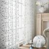 LONGCAO Sheer Voile Curtain with Rod Pocket, 105 x 140 cm, Blue view 2