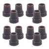 GARVALON 12-Piece Rubber Tips for Walking Sticks, Black view 1