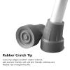 Cryfokt Rubber Crutch Tips, 4-Pack Replacement Tips for Forearm Crutches view 3