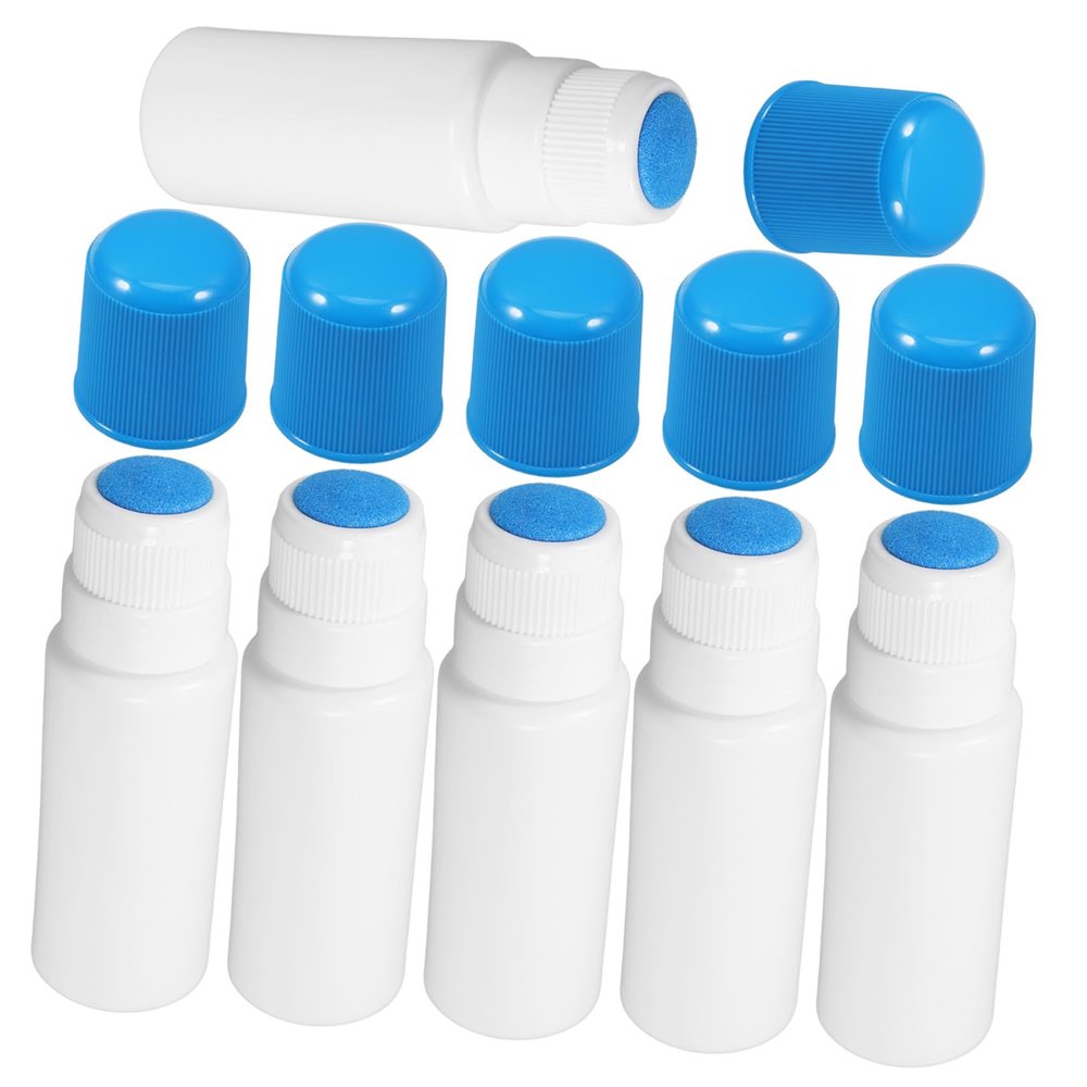 RUNROTOO 6 x 30 ml Refillable Sponge Applicator Bottles, Blue