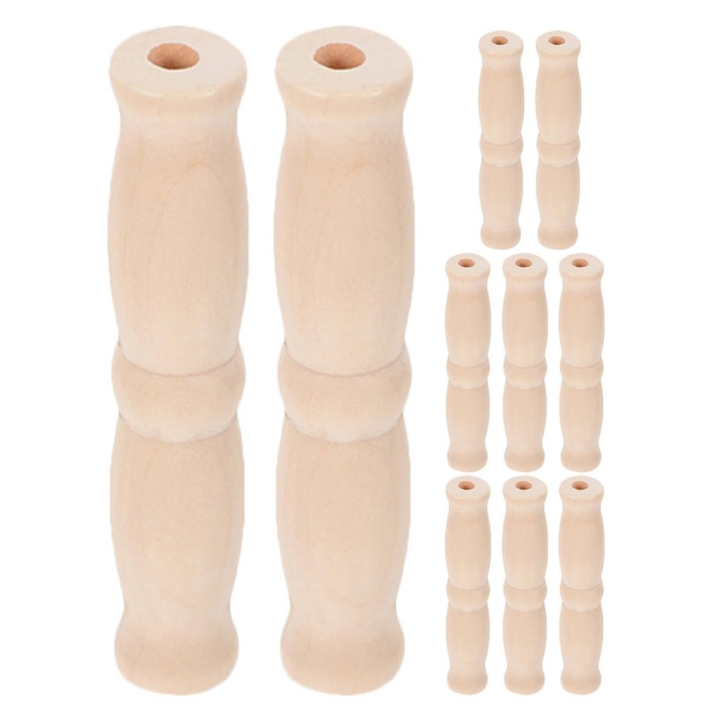 Yardenfun 10-Pack Wooden Handles, 1.8 x 8 cm