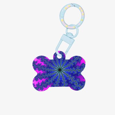 Psychedelic Acrylic Photo Print Dog Bone Ornament, Pet Ornament Keychain, Gift Packaging for Animal Lovers