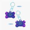 Psychedelic Acrylic Photo Print Dog Bone Ornament, Pet Ornament Keychain, Gift Packaging for Animal Lovers view 2