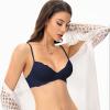 Uwdiohq V Push-Up Wireless Bra for Women, Lace Bustier, Black, Size 32 view 2