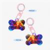 Acrylic Dog Bone Ornament with Rainbow Cloud Print view 2