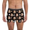 Personalized Men's Boxer Shorts with Photo, Black, XXL view 1