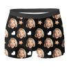 Personalized Men's Boxer Shorts with Photo, Black, XXL view 3