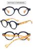VEVESMUNDO Round Retro Blue-Light-Blocking Reading Glasses, +2.0, Blue & Leopard Print view 3