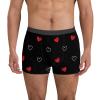 Personalized Men's Boxer Shorts with Heart and Custom Face Print, Black 04, XL view 2