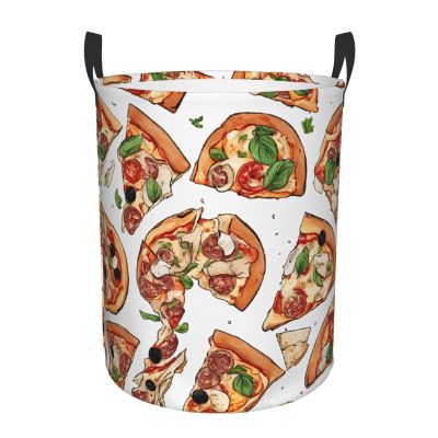 40 x 50 cm Laundry Hamper with Pizza Pattern