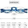 VEVESMUNDO Half-Moon Reading Glasses with Blue-Light Filter, Half-Rim Plastic Frame, +1.0 (1 pc, Blue) view 2