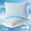 Summer Ice Silk Pillowcase, Solid Color, Breathable and Cooling, Machine Washable, Pink, 1 PC view 2
