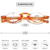 VEVESMUNDO Half-Moon Reading Glasses with Blue-Light Filter, Semi-Rimless Plastic Frame, +3.5, Orange, 1 Pc. view 2