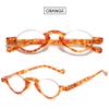 VEVESMUNDO Half-Moon Reading Glasses with Blue-Light Filter, Semi-Rimless Plastic Frame, +3.5, Orange, 1 Pc. view 3