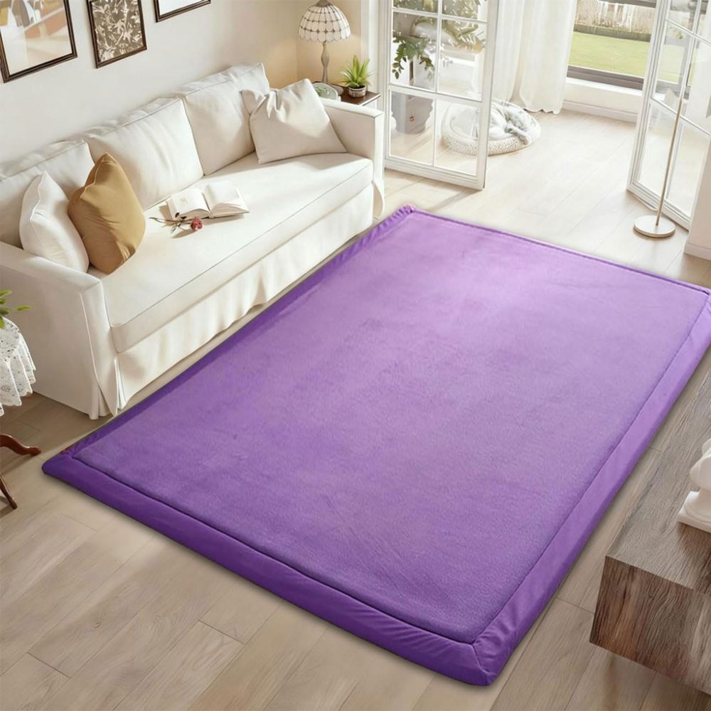 RZUMXOPY Baby Crawling Mat, Thick Foam Play Mat, Purple, 50 x 100 cm