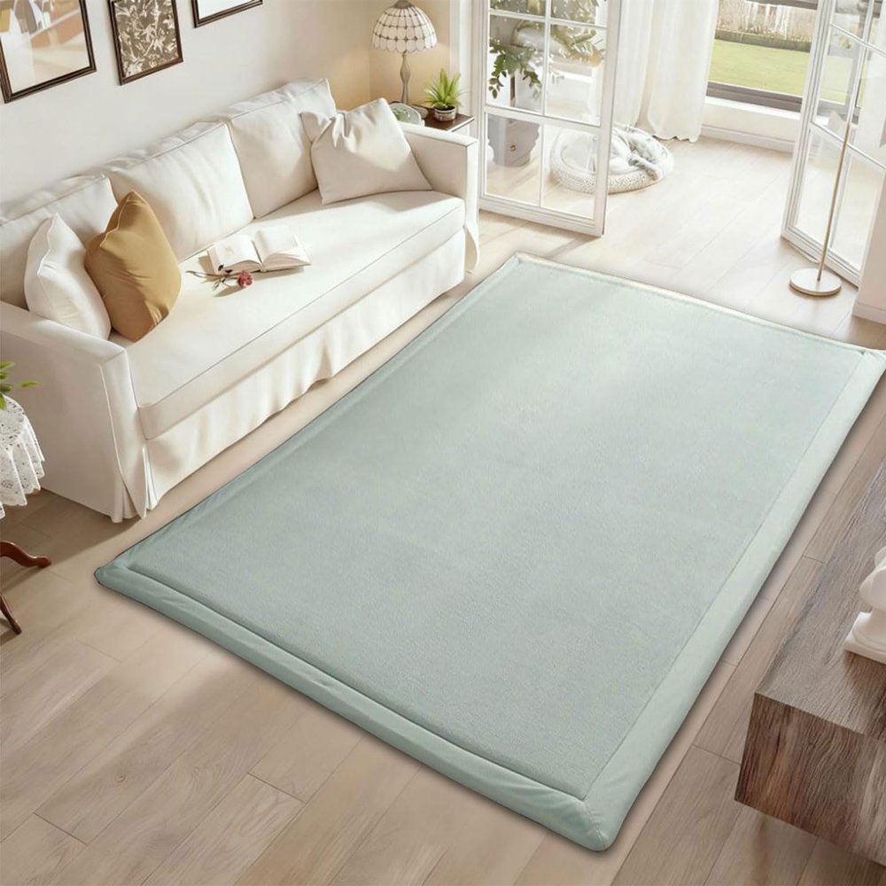 RZUMXOPY Baby Crawling Mat, Thick Foam Play Mat, 200 x 260 cm, Sky Blue