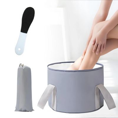 3-Piece Foldable Foot Bath Set with Travel Basin