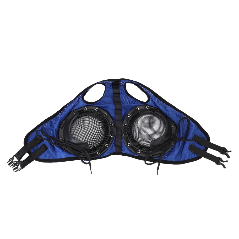 TOPINCN Horse Racing Goggles, Mesh Eye Cover with Removable Half Cover for Sand Protection, Fly Control, and Improved Focus