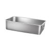 drburpily Open-Top Cat Litter Box with Handles, for Indoor Cats, 40 x 30 x 10 cm, Silver, 36 x 27 x 10 cm view 1