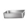 drburpily Open-Top Cat Litter Box with Handles, for Indoor Cats, 40 x 30 x 10 cm, Silver, 36 x 27 x 10 cm view 3