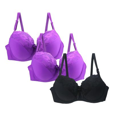Cocila Women's Wireless Lace Bra, Plus-Size Bustier & Halter Set