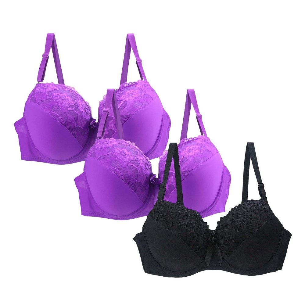 Cocila Women's Wireless Lace Bra, Plus-Size Bustier & Halter Set