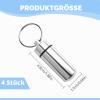 4-Pack Portable Aluminum Pill Case Keychains view 2