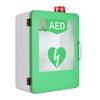 AED Defibrillator Cabinet with Alarm, Rounded Corners, Stainless Steel Handle, and Glass Window view 1