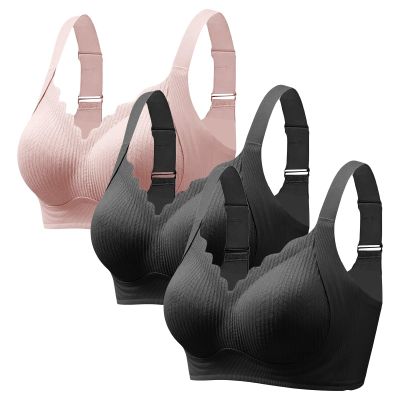 Women's Plus-Size Wireless Minimizer Bra, Thin Breathable Soft Bra, Rose Gold, XL