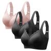 Women's Plus-Size Wireless Minimizer Bra, Thin Breathable Soft Bra, Rose Gold, XL view 1