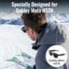 HiBloks Non-Slip Silicone Ear Pads for Oakley Meta HSTN Smart Glasses, Black view 2