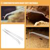 Alipis 2-Pack Long Feeding Tongs for Reptiles, Straight and Curved Metal Tweezers for Aquariums and Terrariums, 20 cm view 3