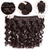 Jucames Human Hair Weave Bundles, Loose Deep Wave, 3 Bundles, Unprocessed Remy, Double Weft, Chocolate Brown, 22/24/26 Inches view 4