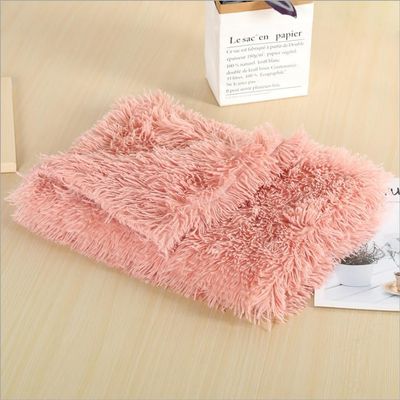 Nvzi Pet Blanket, 100 x 75 cm, Washable Shaggy Plush Throw for Dogs, Calming Blanket, 1 Pc, Pink/Red