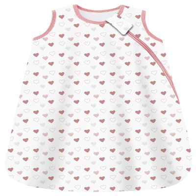 Teechodina Baby Sleeping Bag, 1.5 TOG, 100% Cotton, Sweet Heart, 78 cm, 6-12 Months