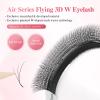 NAGARAKU Flying 3D W Lashes 0.07 C 09 mm Pre-Made Fans, Matte Black view 2