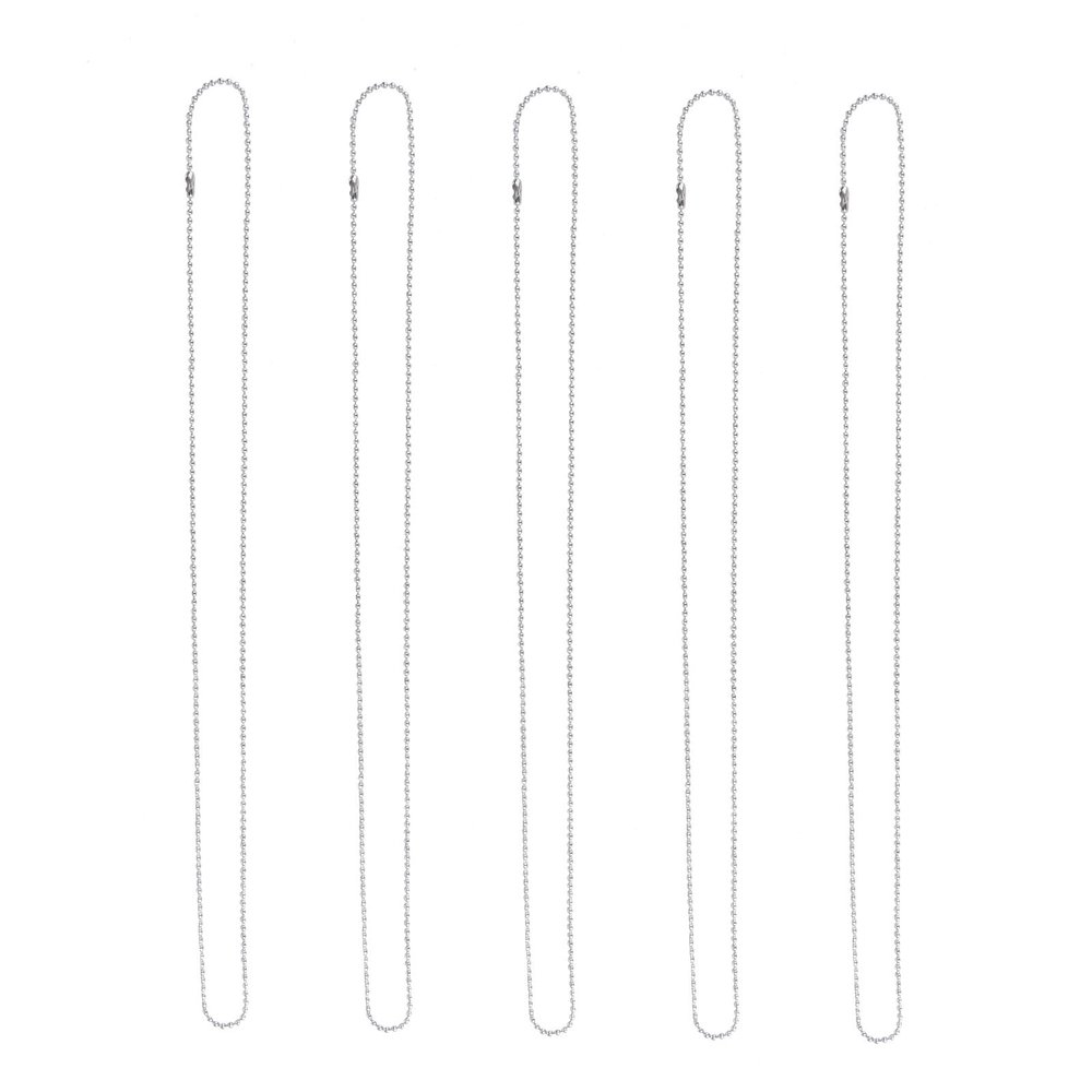 GLEAVI 5-Pack Dog Tags Ball Chain in Durable Alloy