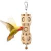 Hanging Wooden Block Toy with Bell for Small Birds view 1