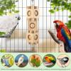 Hanging Wooden Block Toy with Bell for Small Birds view 2